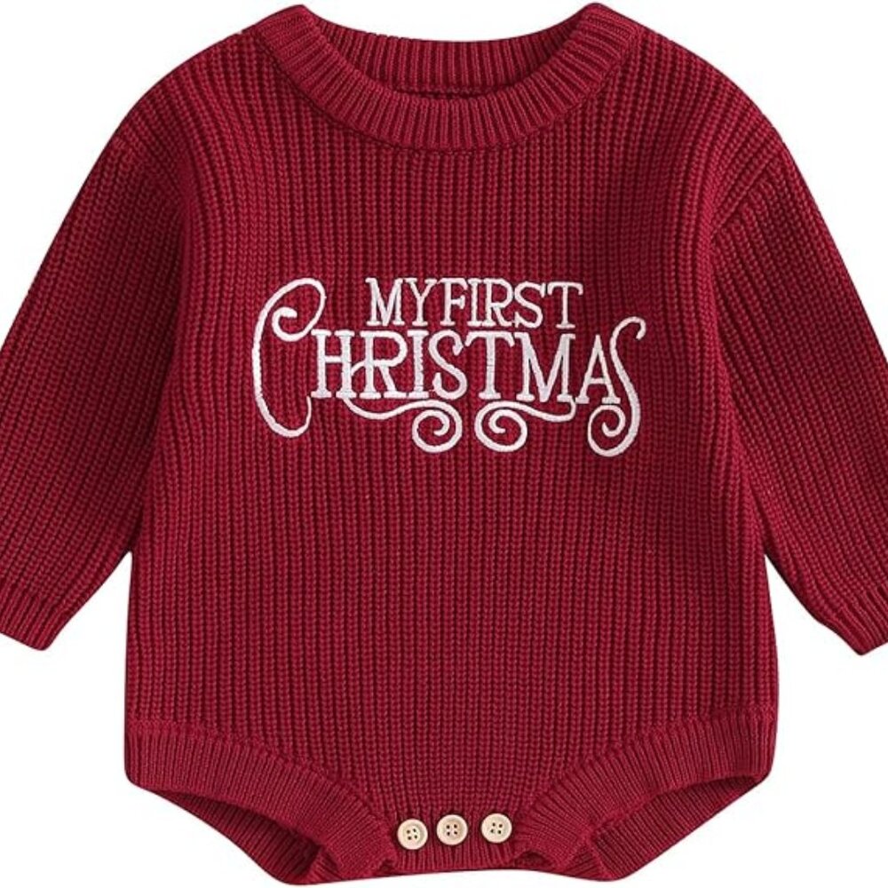 My First Christmas Long Sleeve Onesie